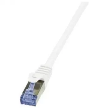Tinklo kabelis LogiLink 7,5 m Cat.6A RJ-45 S/FTP baltas