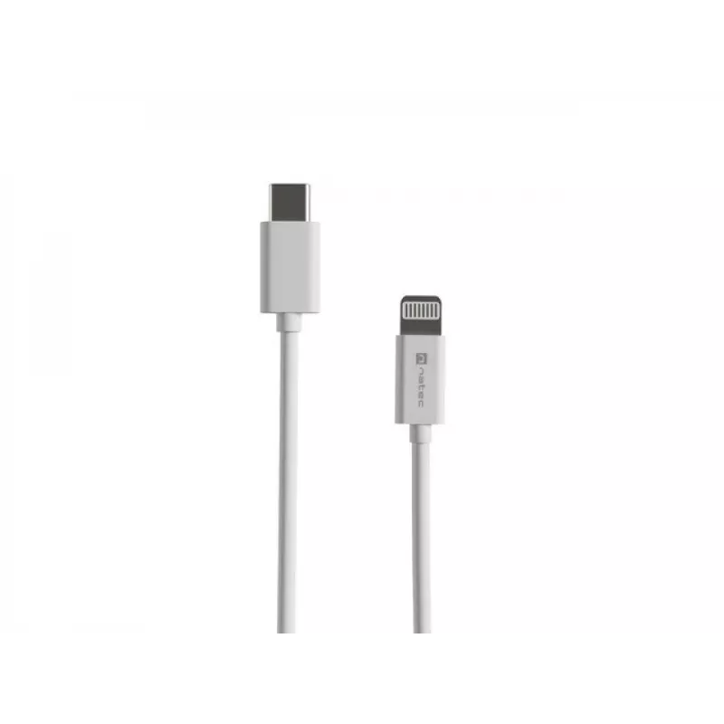kabelis Lightning (m)->USB-c(m) 2m Mfi Prati White Natec NKA-2151