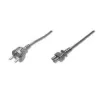 Assmann maitinimo laidas, Schuko - C5, kištukas/lizdas, 1,8 m, H05VV-F3G 0,75 mm², juodas (AK-440103-018-S)