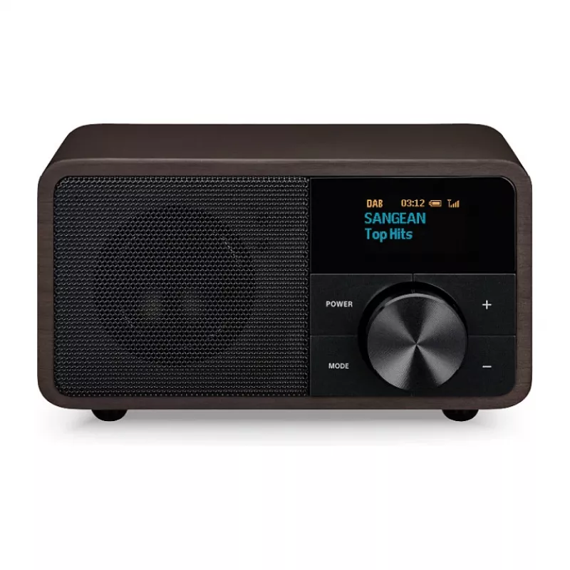 Radijas Sangean DDR-7 Dark Wood FM/AM su Bluetooth — kompaktiškas stalinis imtuvas su medžio apdaila