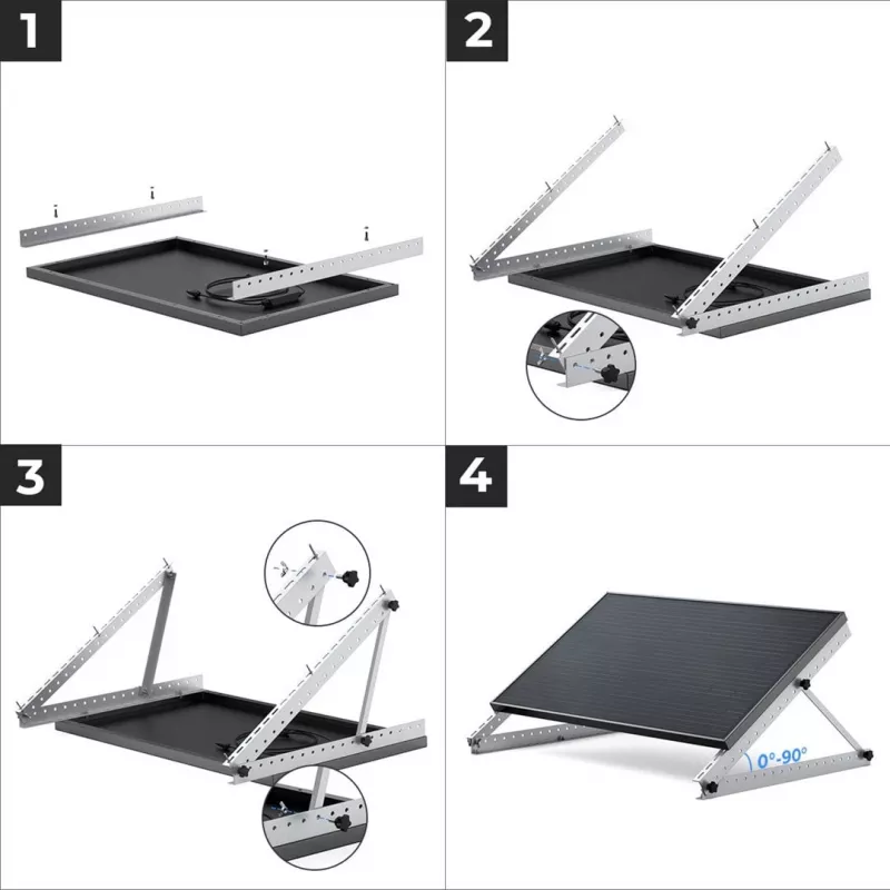 Montavimo rinkinys EcoFlow AA-FRAME-28IN laisvai stovintis sidabrinis