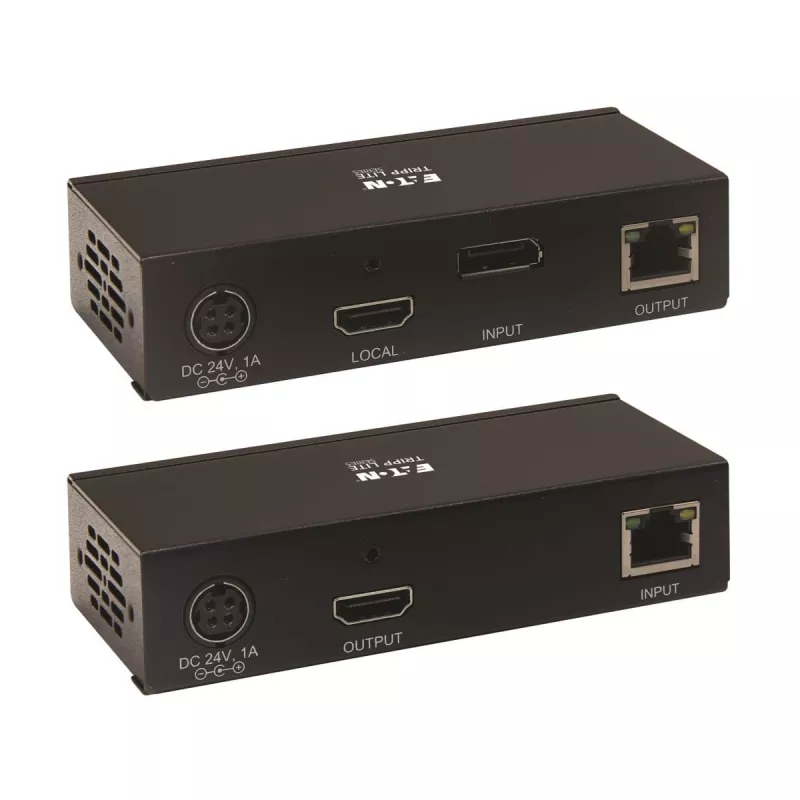 Eaton Tripp Lite Series DisplayPort į HDMI per Cat6 praplėtimo rinkinys su KVM palaikymu, 4K 60Hz, 4:4:4, USB, PoC, HDCP 2.2, iki 230 pėdų, TAA - Vaizdo/garso praplėtimas, HDMI, Di