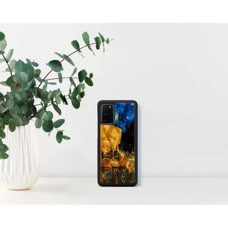 Apsauginis telefono dėklas iKins Samsung Galaxy S20+ — juodas Cafe Terrace
