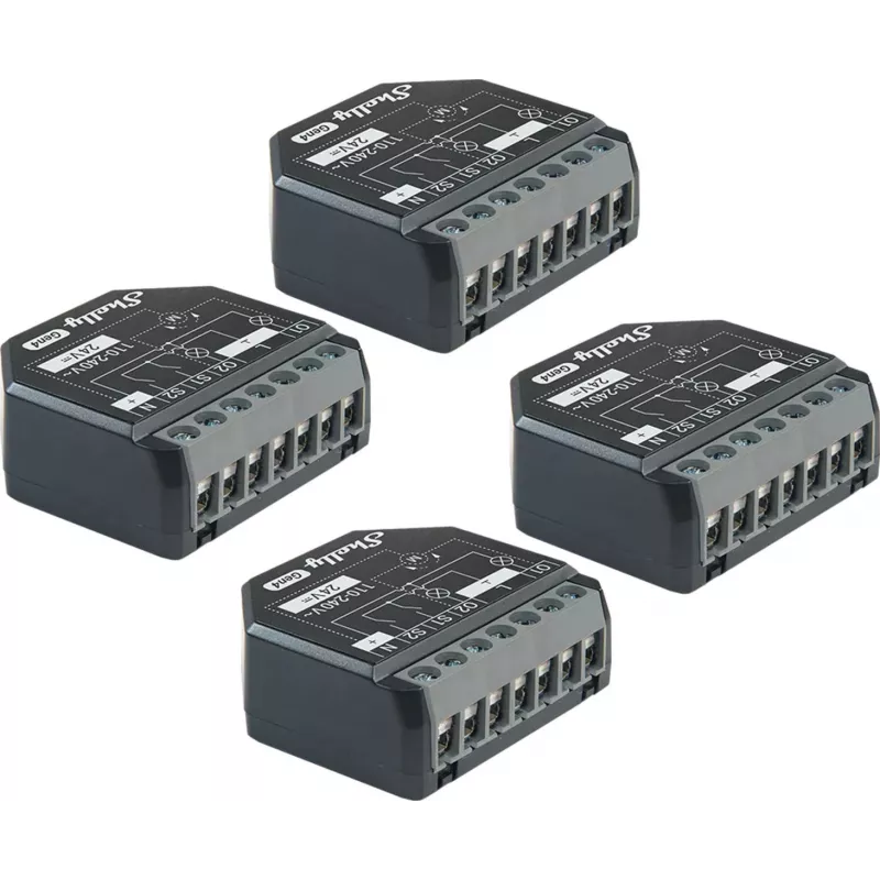 4 vnt. „Shelly 2PM Gen4 Zigbee/Matter“ valdiklių rinkinys