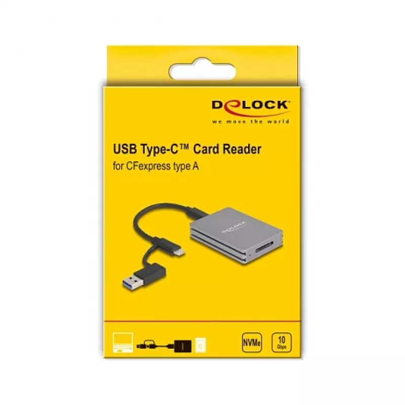 Delock 91012 USB Type-C atminties kortelių skaitytuvas CFexpress Type A