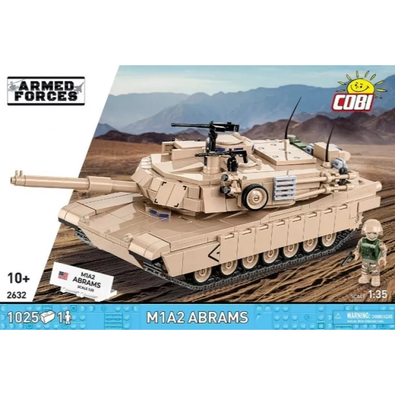Konstruktorius iš kaladėlių Cobi M1A2 Abrams 1025 dalys modelis CO BI-2632