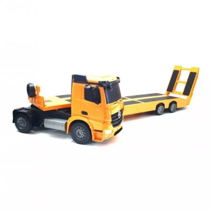 Double E 1/20 mastelio paruoštas važiuoti RC Mercedes-Benz Arocs platforminis priekabinis vilkikas