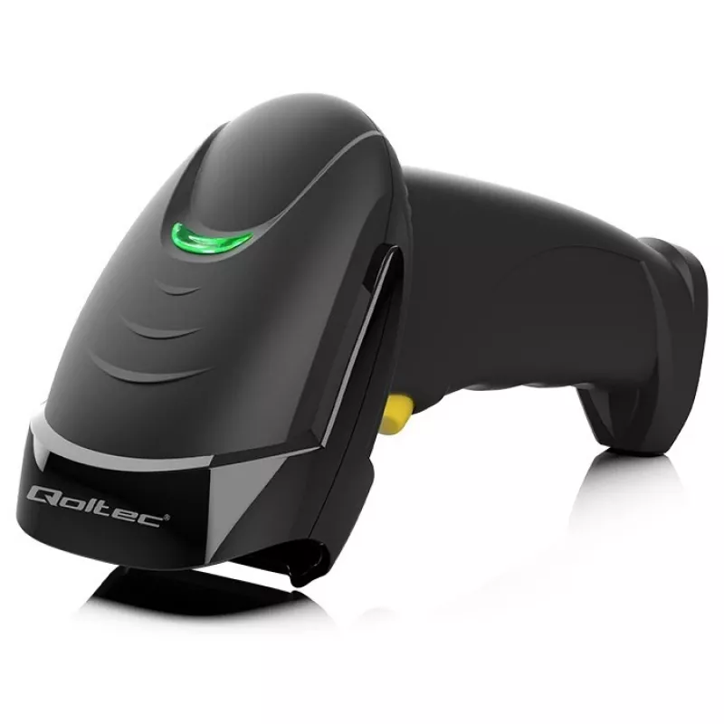 Rankinis laidinis 1D/2D brūkšninių kodų skaitytuvas QOLTEC 50853 — USB, ABS korpusas, 1,65 m laidas, 97×65×167 mm, 105 g