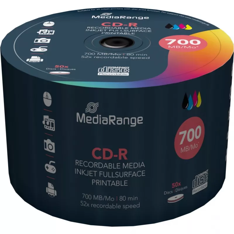 CD-R MediaRange MR208 700 MB 52x 50 vnt.