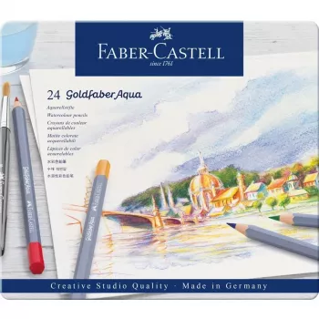 Spalvoti pieštukai Faber-Castell Goldfaber Aqua 24 vnt.