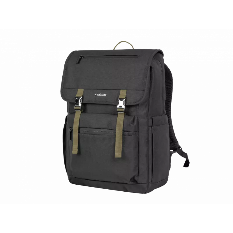 Krepšys NATEC Niala Hunter Green 39,6 cm 15,6 colio Juoda 1 skyrius 2 priekinės kišenės