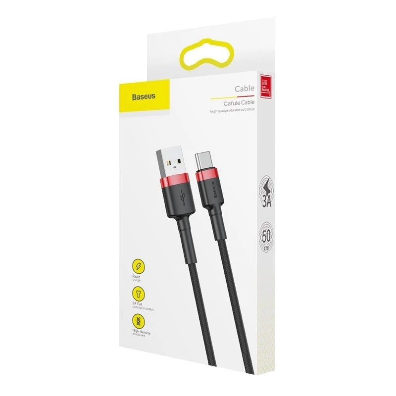 Mobiliojo telefono laidas Baseus 6953156278219 Raudonas 1m USB A USB C