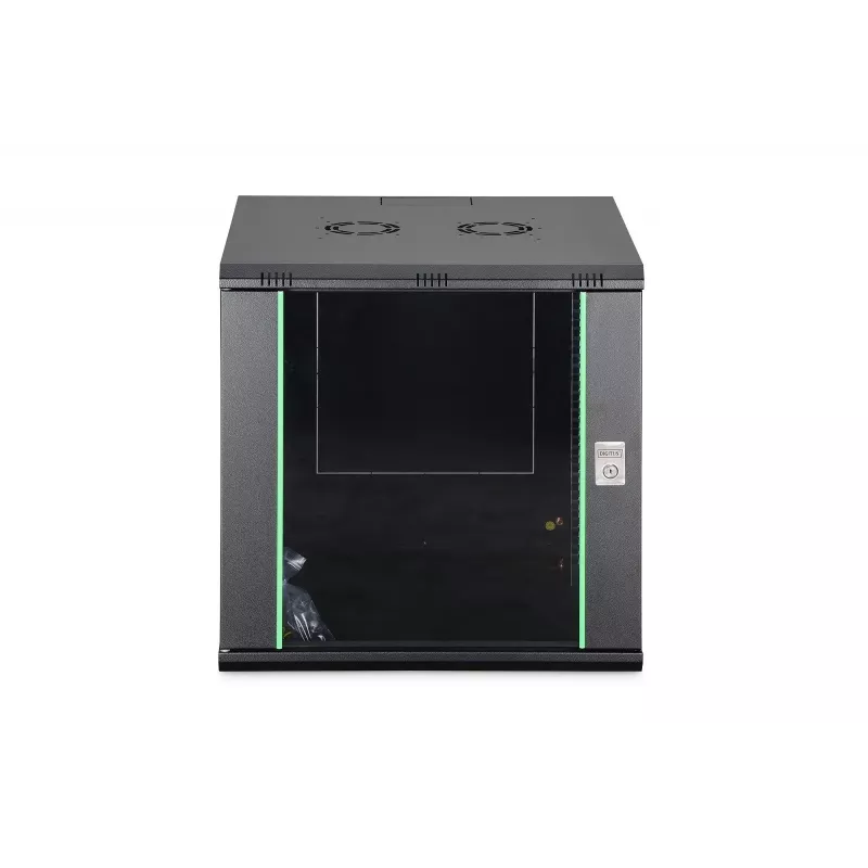 Prie sienos montuojama tinklo spinta DIGITUS Dynamic-N DN-37111 — 12U, 600x600 mm, IP20, raktinis užraktas