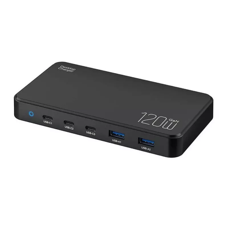 Įkrovimo stotelė BlitzWolf BW-i100 5-in-1 120W — daugiaportis įkroviklis telefonams, planšetėms, nešiojamiesiems kompiuteriams