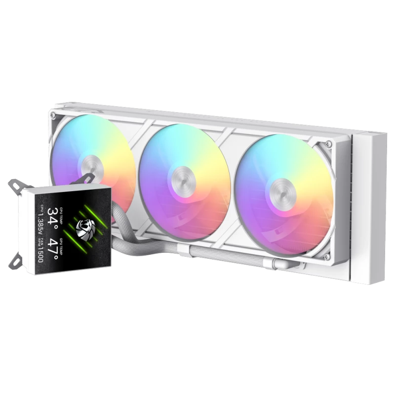 Gamemax CPU skysčio aušintuvas | GLACIER 360 LCD WH | Intel, AMD