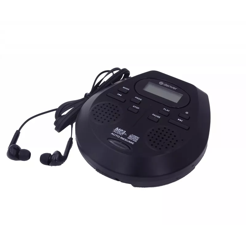 Nešiojamasis CD grotuvas Denver DMP-395B juodas MP3 atkūrimas LCD ekranas