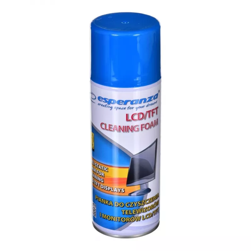 Įrangos valymo putos ESPERANZA ES119 — 400 ml LCD/TFT/Plazminiams ekranams, įvairiaspalvė
