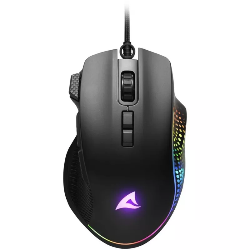 Sharkoon Mouse Shark Force 3 optinė 8 mygtukai 12.800DPI juoda