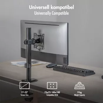 Monitoriaus laikiklis 17-32 inch, maks. 9 kg, juodas
