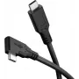 Goobay USB-C laidas 90° USB4 1 m juodas - 100 W 40 Gbit/s maitinimas (79430)