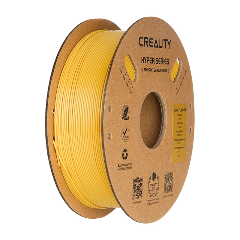 Creality 3D Hyper PLA 3D spausdinimo gija 1,75 mm 1 kg Auksinis Polipieno rūgštis