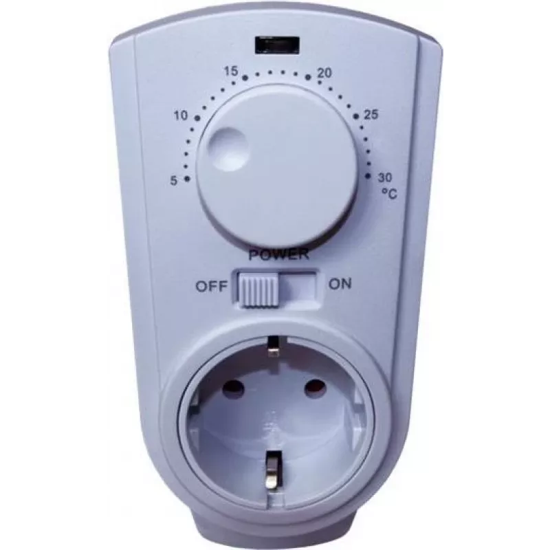 Termostato kištukas Bachmann Powersocket-Thermo 8141 baltas – įkišamas kambario termostatas, modelis 8141