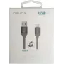 USB 3.2 Gen 1 laidas, USB-A kištukas > USB-C kištukas (sidabrinis, 1 metras, apvalkalu)