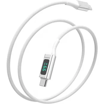 4smarts USB-C į USB-C kabelis DigitCord 100W 1,5 m, baltas