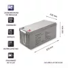 Įkraunama AGM baterija QOLTEC 53069 12V 200Ah atsarginiam maitinimui ir UPS sistemoms