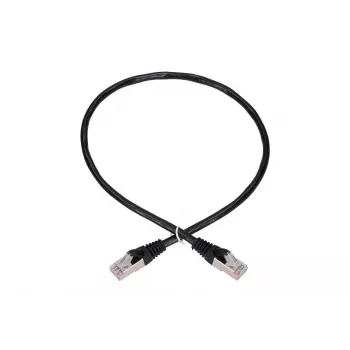 Tinklo kabelis Extralink LAN Patchcord Kat.5e RJ-45 F/UTP 0,5 m juodas