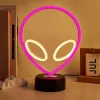 Stalinė lempa MANTA SNL86PK Style Neon Lights UFO Pink – dekoratyvinė neoninio stiliaus rožinė lempa