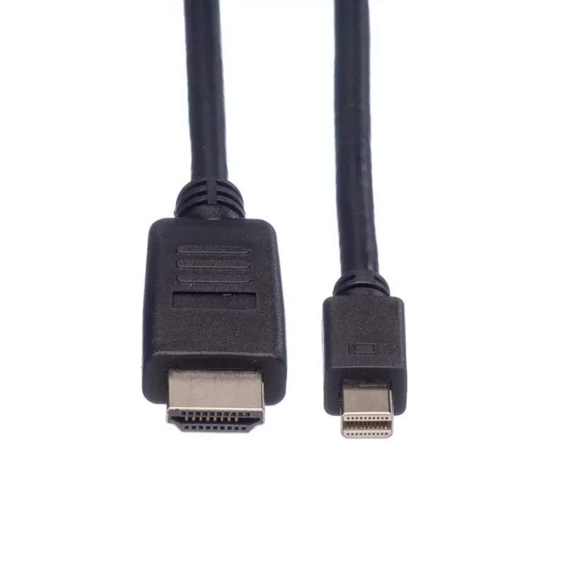 ROLINE - Vaizdo / Garso kabelis - DisplayPort / HDMI - 32 AWG - Mini DisplayPort (V) - HDMI, 19 kontaktų (V) - 3 m - Ekranuotas - Juodas (11.04.5792)