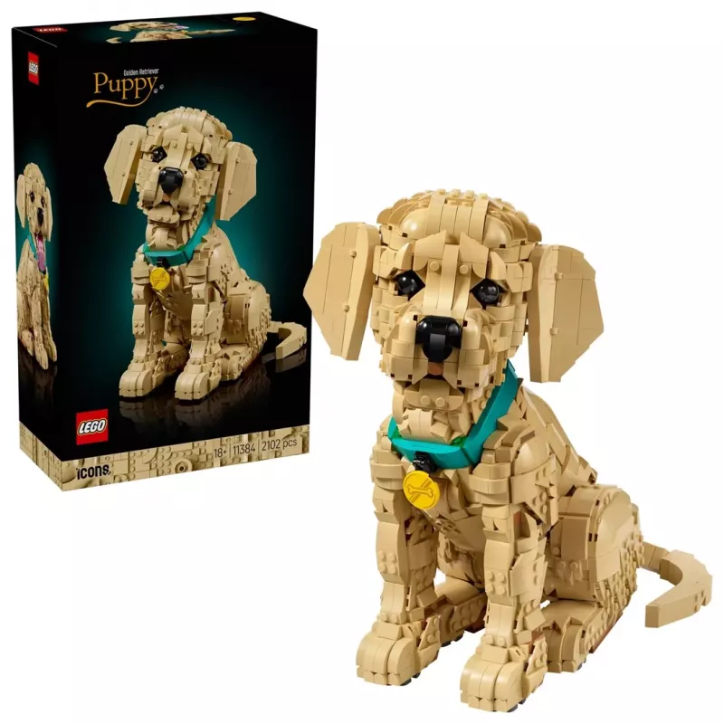 LEGO ICONS 11384 Auksaspalvio retriverio šuniukas