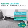 Vonios kilimėlis Beldray LA032647LGRYUFFEU7 Antibac Chevron memory foam, antibakterinis, pilkas
