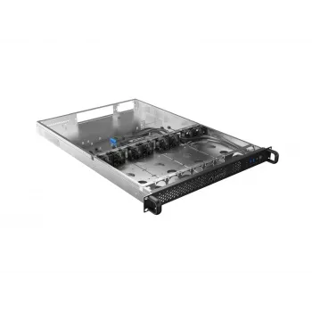 Rack Chassis Lanberg SC01-6501-12B 1U Juoda 8 Ventiliatoriai HDD SSD