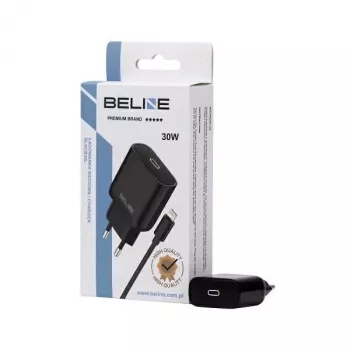 30 W USB-C į Lightning įkroviklis Beline Beli02174 su juodu laidu