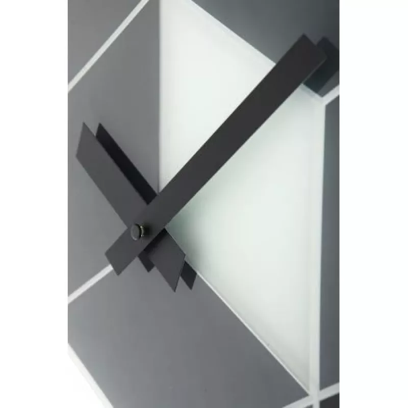 NeXtime klok 8171 Cubic, 43.5x37 cm, sieninis, juoda / balta / pilka