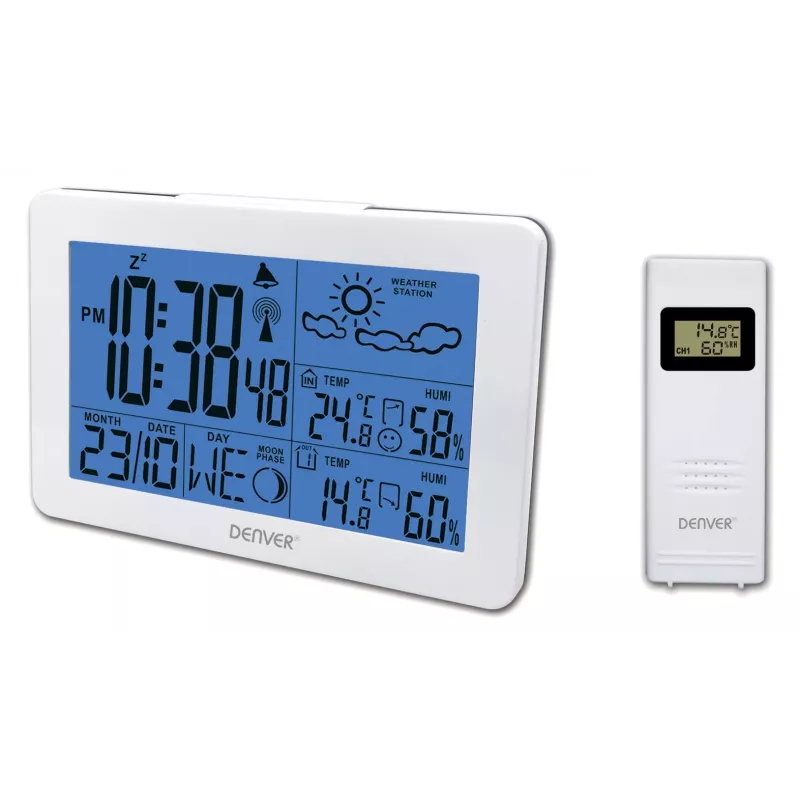 Denver WS-530WHITE skaitmeninė meteorologinė stotis balta Baterija