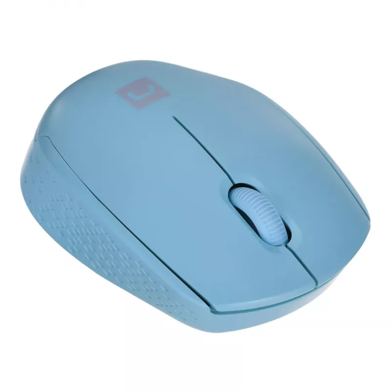 Belaidė abiem rankoms tinkama pelė NATEC STORK — Bluetooth + USB Type-A, 1600 DPI, 3 mygtukai, šviesiai mėlyna