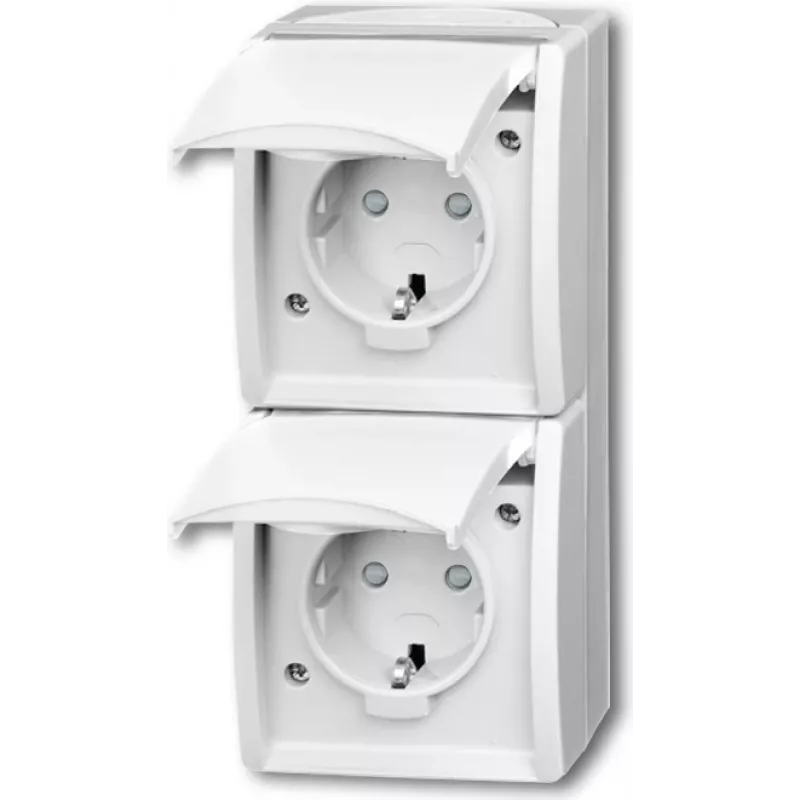 Busch Jaeger 20-02 EBW-54 lizdas CEE 7/3 baltas (2084-0-0722)