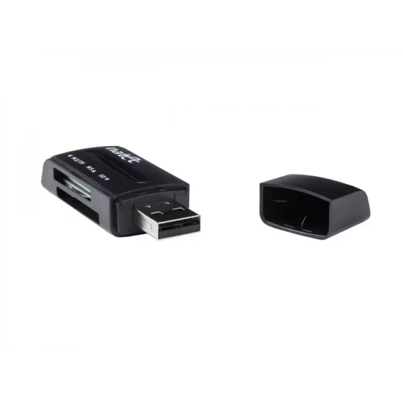 Natec MINI ANT 3 USB 2.0 Card Reader (SD, SDHC, MMC, M2, microSD), Juoda (NCZ-0560)
