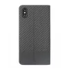 Telefono knygelės tipo dėklas Tellur Carbon, skirtas iPhone XS – juodas