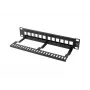 Rack blanking panel LANBERG PPKS-9112-B, 12 prievadų, 1U, metalinis, pilkas, 254×44.5×99.3 mm