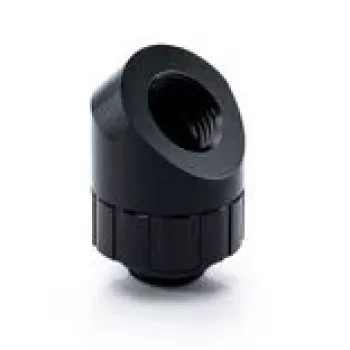 kampuotas 45° Rotary Fitting BitsPower Artemis — matinė juoda