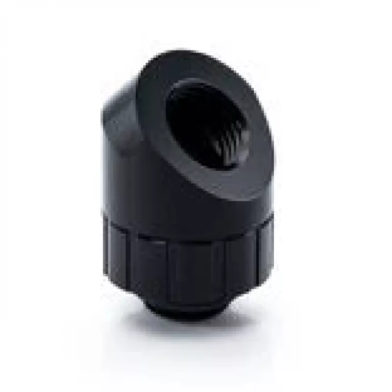 kampuotas 45° Rotary Fitting BitsPower Artemis — matinė juoda
