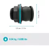 talpyklos jungtis Push IN, G 1 ir G 3/4 (juoda, sienelės storiui 2–10 mm)