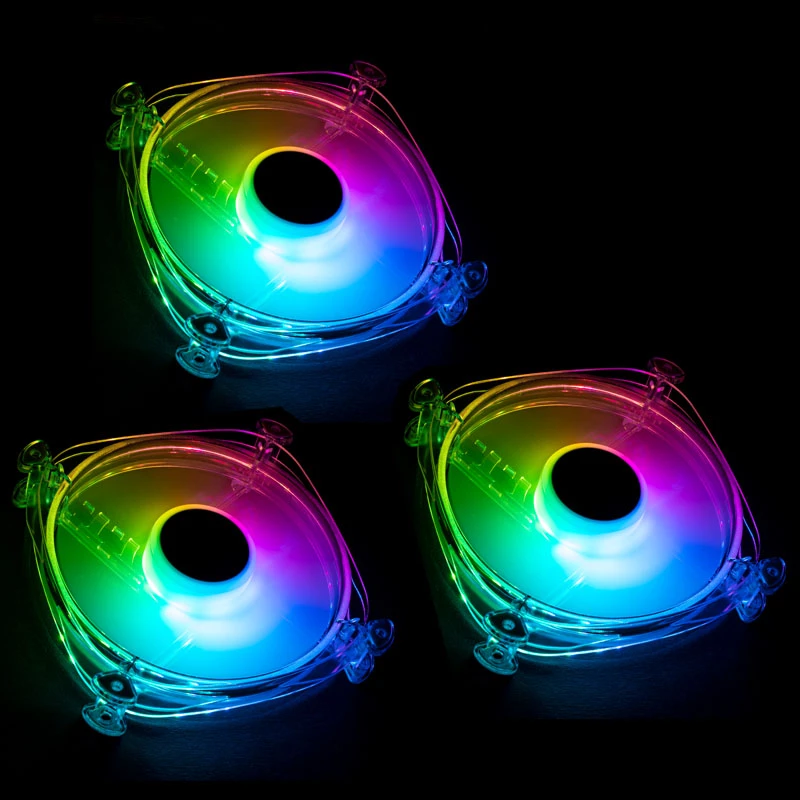 LAMPTRON Icecloud+ ARGB 120 mm trigubas PWM ventiliatorių rinkinys - juoda