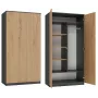 Top e shop SD-90 ANT/ART KPL spinta — 2 durų miegamojo spinta, 7 lentynos, 900×500×1800 mm