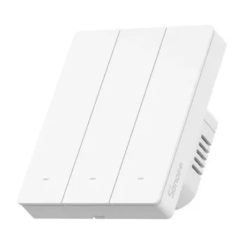 „WiFi“ išmanusis sieninis jungiklis „Sonoff M5-3C-80W“ 3 kanalų, skirtas rėmui