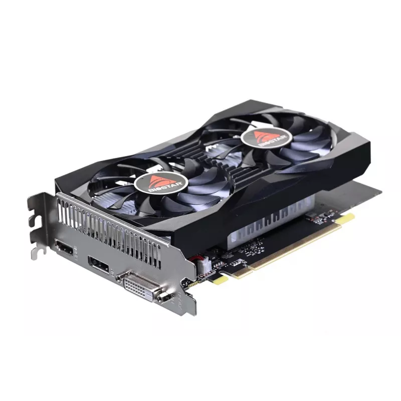 Diskreti vaizdo plokštė BIOSTAR GeForce GTX 1050 4 GB GDDR5, 1455 MHz pagreitis, 128 bitų, PCIe 3.0, 2 ventiliatoriai